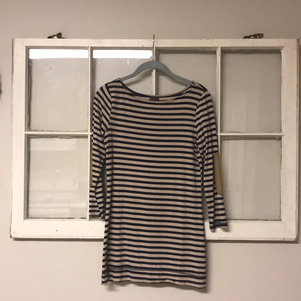 Striped top with elbow patches!